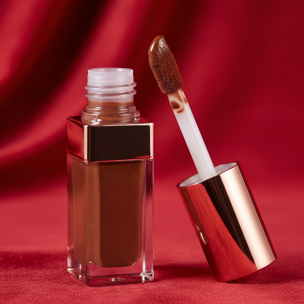 Brown Square Glass Lip Gloss
