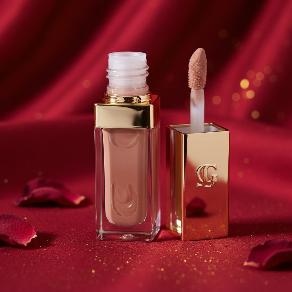 Nude Square Glass Lip Gloss