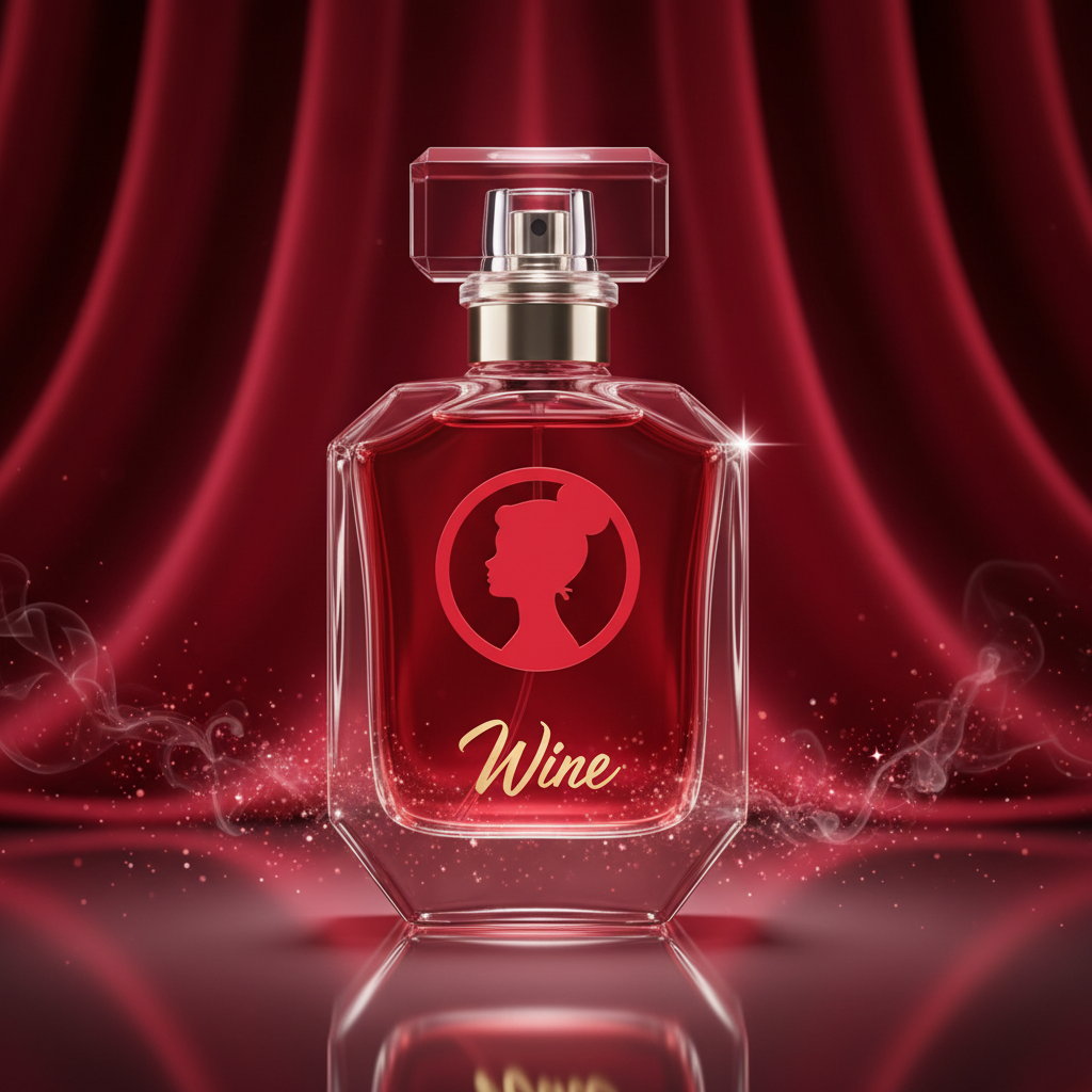 Wine Perfume Clear Glass Bottle